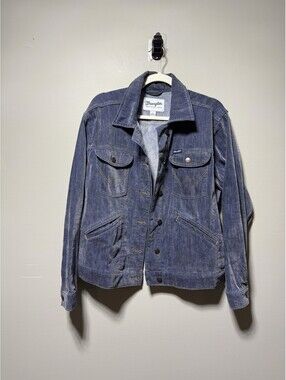 Wrangler Blue Trucker Jacket L Western Boho